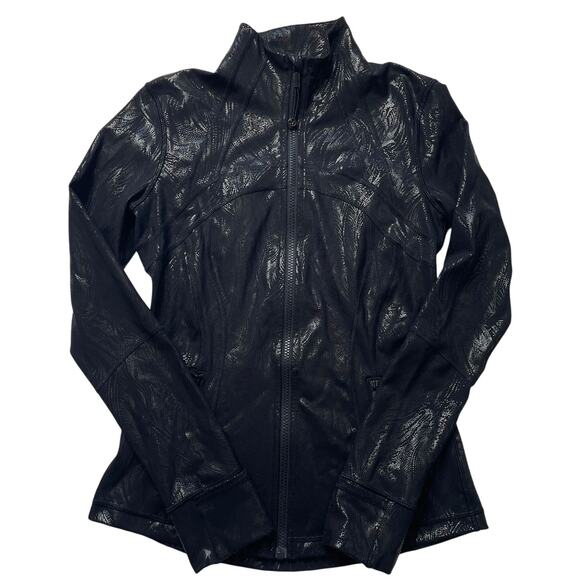 Lululemon Define Jacket Shine Acclimatize Black Foil Special Edition Size 6 - Picture 1 of 10